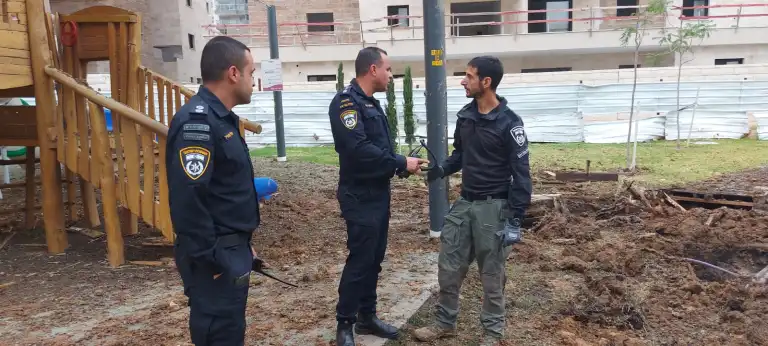 הפארק שנפגע צילום דוברות המשטרה