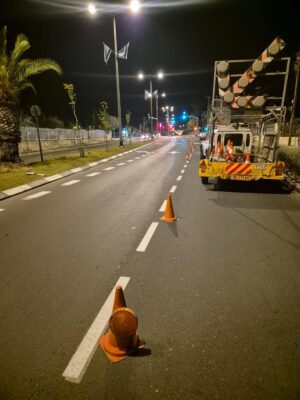חידוש סימוני כבישים בבאר שבע