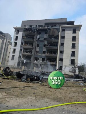 הבניין שנפגע