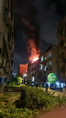 שריפה בעיר בגוש דן משברי יירוט