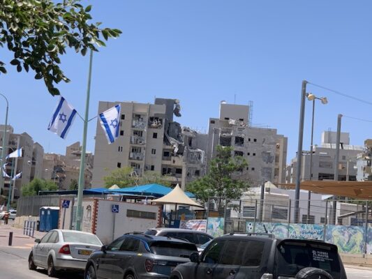 הביניין שנפגע ישירות בבאר שבע