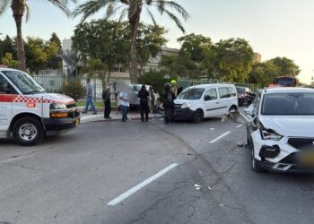 זירת התאונה - צילום דוברות מד"א