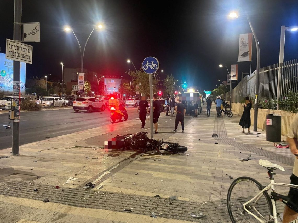 זירת התאונה - קרדיט מד"א