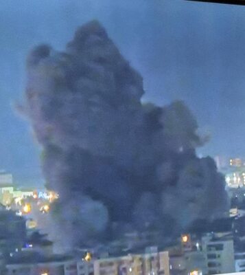 תקיפות עוצמתיות בביירות, לבנון
